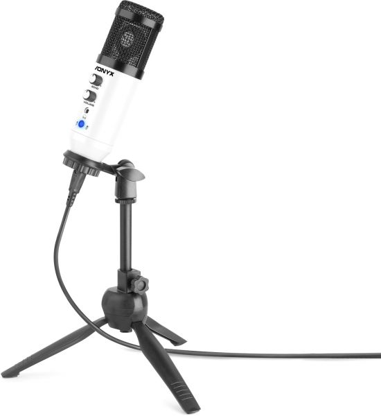 Vonyx CM320W Studio-Mikrofon USB Weiß mit Echo