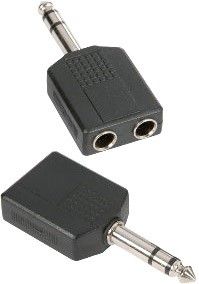 Adam Hall Connectors 7546 Y-Adapter 2 x 6,3 mm stereo Klinke female auf 6,