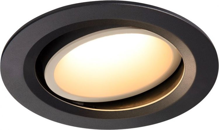 SLV NUMINOS, encastré de plafond intérieur, 20°, noir/blanc, LED, 3000K, orientable