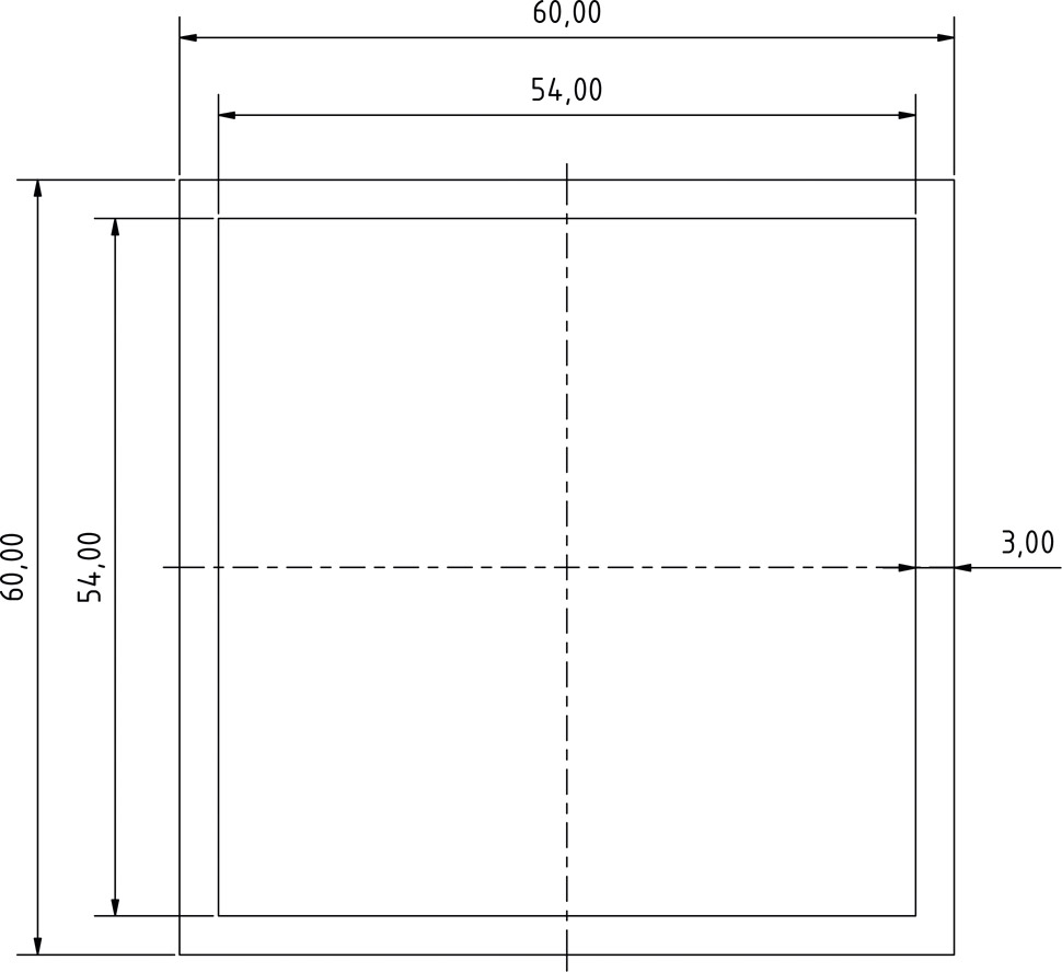 Riggatec Tube Aluminium Carré 60x60x3mm Longueur 1,0m - Structure Robuste Et Légère