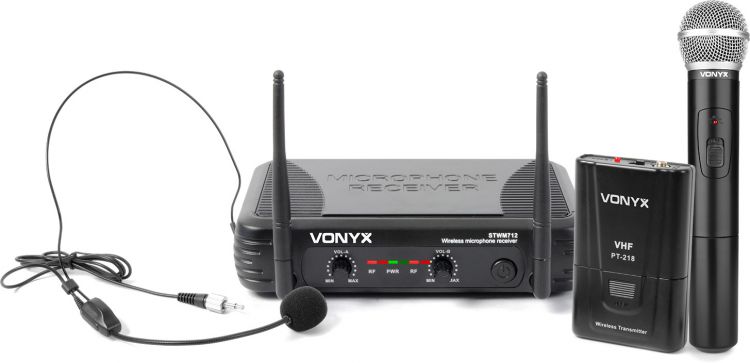 Skytec STWM712C UKW-Mikrofonsystem 2-Kanal-Kombi