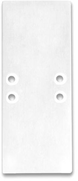 ISOLED Endkappe EC66 Aluminium weiß RAL9010 für Profil 2SIDE, 2 STK, inkl. Schrauben