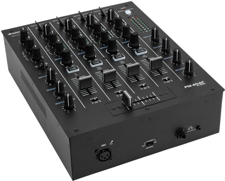 OMNITRONIC PM-404F 4-Kanal-DJ-Mixer mit Filter und Bluetooth