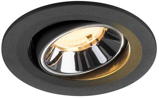 SLV NUMINOS® MOVE S, Deckeneinbauleuchte schwarz/chrom 3000 K 55°