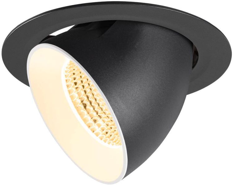 SLV NUMINOS® GIMBLE XL, Deckeneinbauleuchte,, 3000 K, 55°, schwarz / weiß