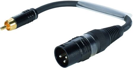 SOMMER CABLE Adapterkabel XLR(M)/Cinch(M) 0,15m sw