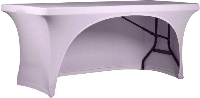 Tischcover einseitig offen weiß für 140-160cm Tische PRO MKII