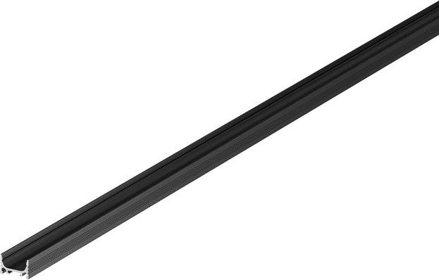 SLV GRAZIA 10, Aufbauprofil, LED, flach, gerillt, 2m, schwarz