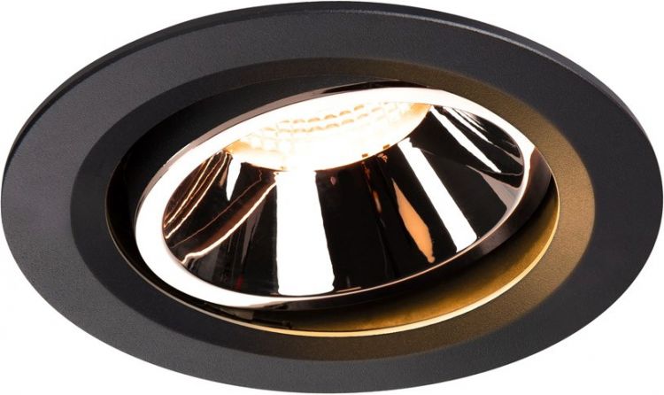 SLV NUMINOS, encastré de plafond intérieur, 40°, noir/chrome, LED, 2700K, orientable