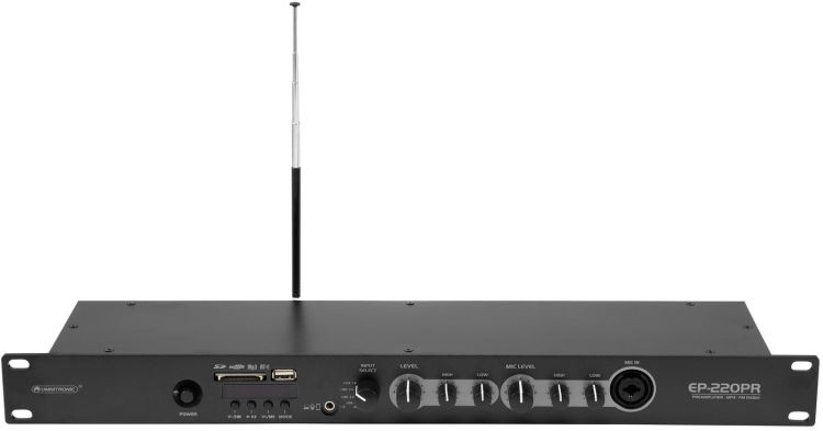 OMNITRONIC EP-220PR Vorverstärker mit MP3-Player und FM-Radio