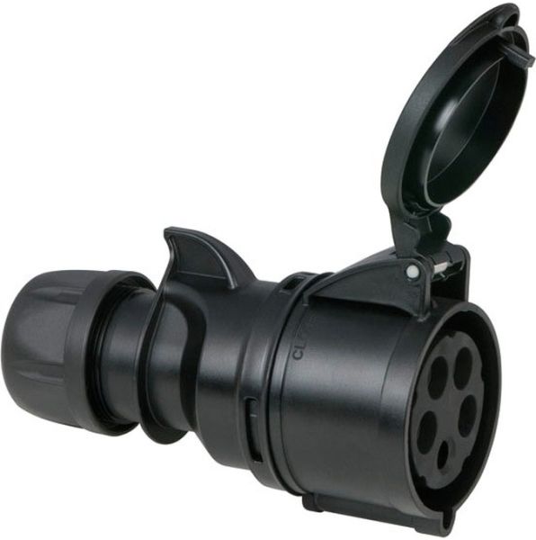 PCE CEE 32A 400V 5p Stecker weiblich - Schwarz, Turbo Twist, IP44