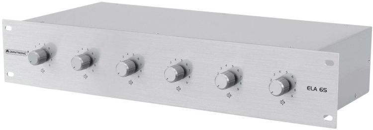 OMNITRONIC ELA 6S-Zonen LS-Regler 20W sil