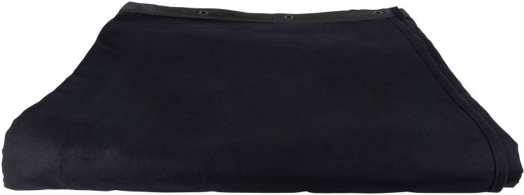WENTEX Hintergrund-Stagemolton 320 g/m² 3 m, 6 m Schwarz – 600 x 300 cm (B x H) – ungefaltet