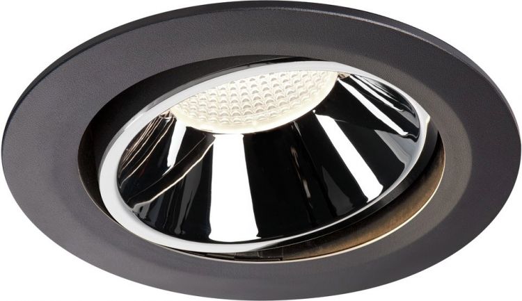 SLV NUMINOS, encastré de plafond intérieur, 40°, noir/chrome, LED, 4000K, orientable