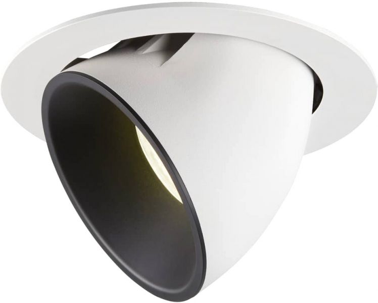 SLV NUMINOS® GIMBLE XL, Deckeneinbauleuchte weiß / schwarz 4000K 55°