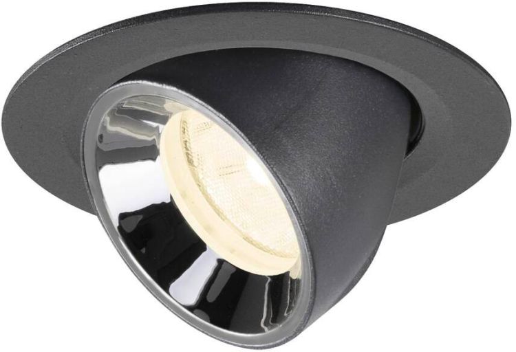 SLV NUMINOS® GIMBLE XS, Deckeneinbauleuchte schwarz/chrom 4000 K 20°