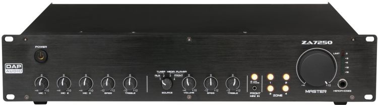 DAP-Audio ZA-7250 - Zonen-Verstärker mit 250 W und 100 V