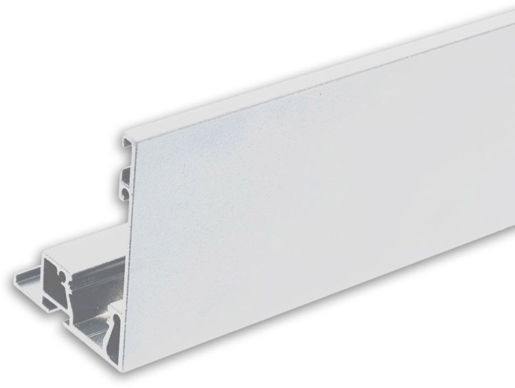 ISOLED Karniesen-Blende VISOR mit Lichtlinienoption für Gardinenprofil Curtain, weiß RAL 9010