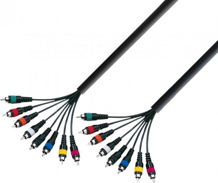 Adam Hall Cables K3 L8 CC 0300 Multicore Kabel 8 x Cinch male auf 8 x Cinc