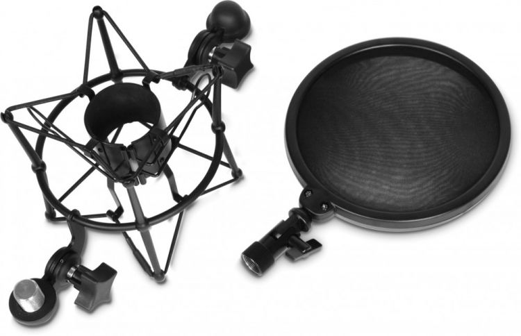 Adam Hall Stands DSM 400 - Suspension microphone avec filtre anti-pop