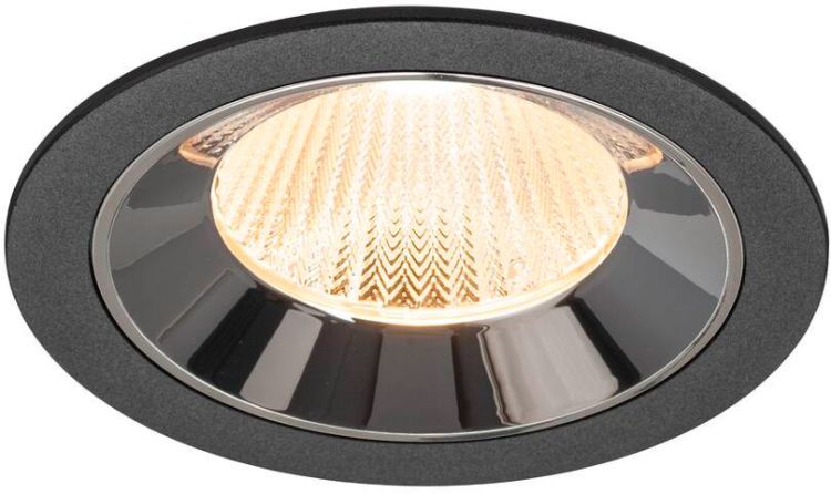 SLV NUMINOS® L, Deckeneinbauleuchte schwarz/chrom 2700 K 40°