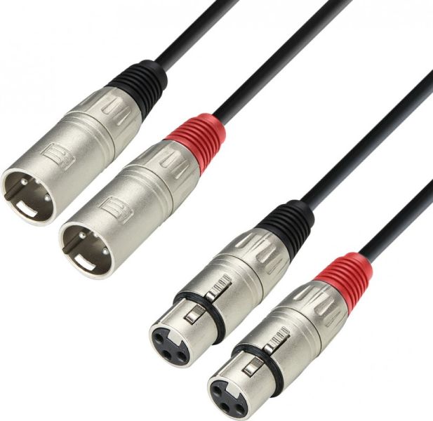 Adam Hall Cables K3 TMF 0300 - Audiokabel 2 x XLR Stecker auf 2 x XLR Buch