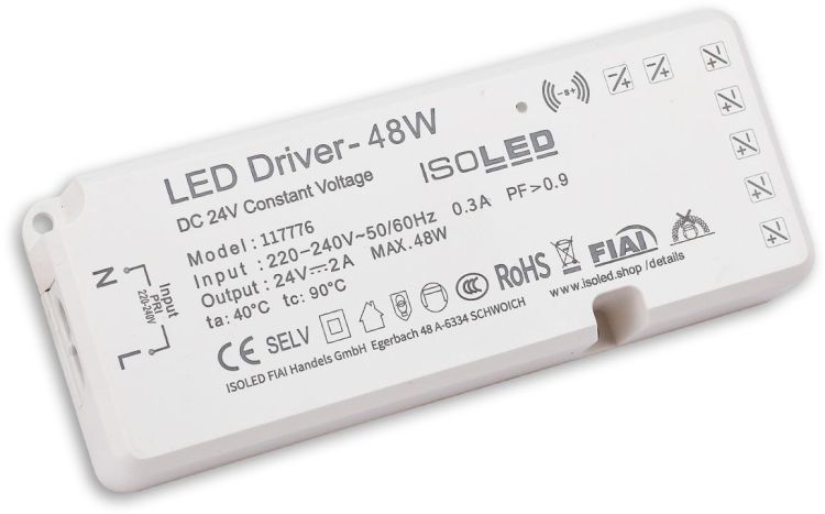 ISOLED LED MiniAMP Trafo 24V/DC, 0-48W, 7x3A mit Master Sensor-Port
