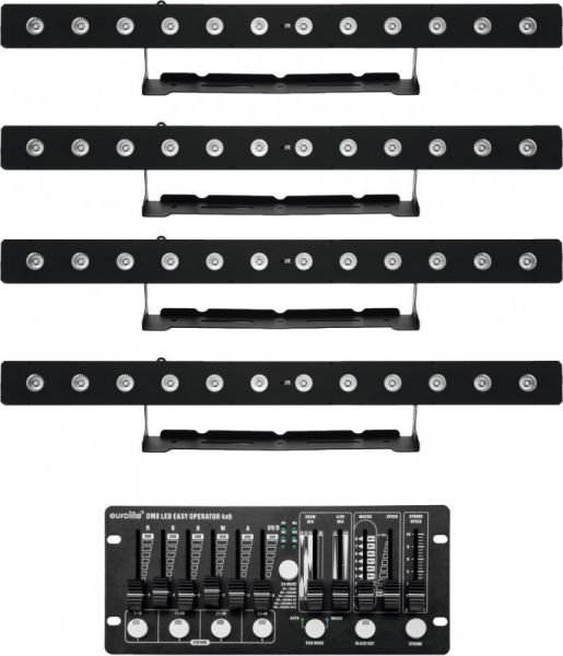 EUROLITE Set 4x LED PIX-12 HCL + Controller