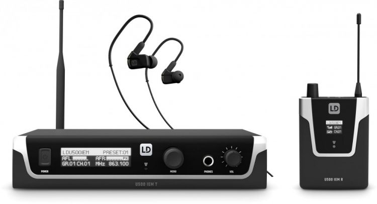 LD Systems U504.7 IEM HP - In-Ear Monitoring-System mit Ohrhörern