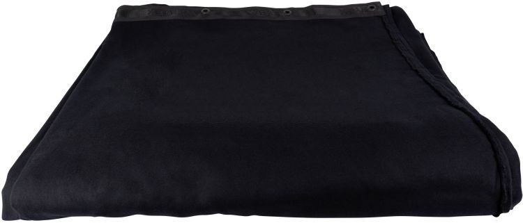 WENTEX Hintergrundtuch Stagemolton 320 g/m² 3 m, 3 m Schwarz – 300 x 300 cm (B x H) – ungefaltet