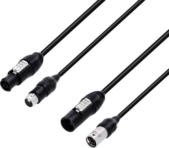 Adam Hall Cables 8101 PSDP5 0500 N IP65 - DMX- & Netzkabel NEUTRIK ® powerCON TRUE1 TOP & Neutrik