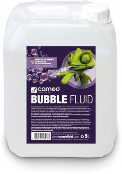 Cameo BUBBLE FLUID 5L Spezialfluid zur Erzeugung von Seifenblasen