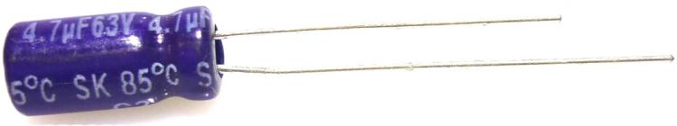 Kondensator 4,7µF 63V radial