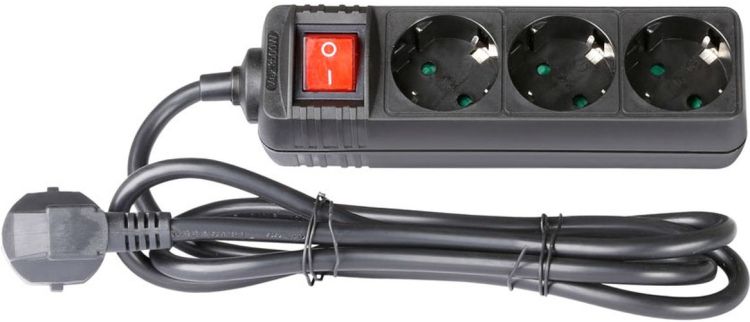 Adam Hall Accessories 8747 S 3 3-fach Steckdosenleiste mit Schalter