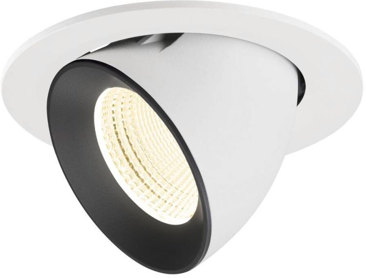 SLV NUMINOS® GIMBLE L, Deckeneinbauleuchte weiß/schwarz 4000 K 55°
