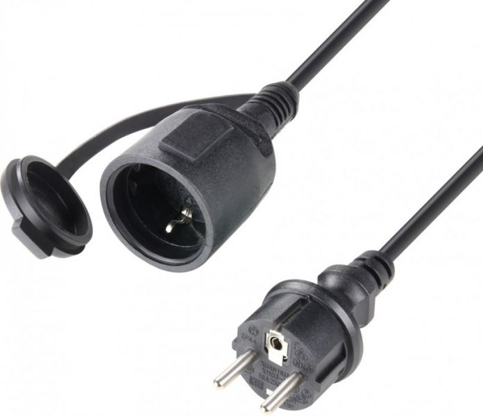 Adam Hall Cables 8101 KF 2000 Verlängerungskabel CEE 7/7 IP44 - CEE 7 IP44