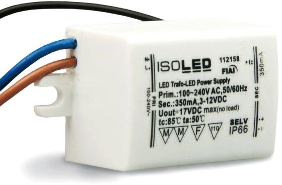 ISOLED LED Konstantstrom-Trafo 350mA, 1-4W, SELV