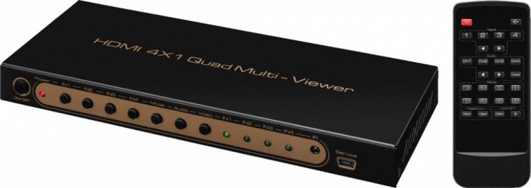 MONACOR HDMQS-1044K HDMI&trade;-Quad-Splitter