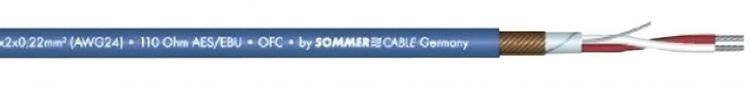 SOMMER CABLE DMX Kabel 2x0,22 100m sw SC-Semicolon