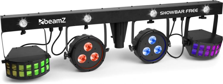 beamZ SHOWBAR FREE 2x PAR, 2x Derby und Strobe