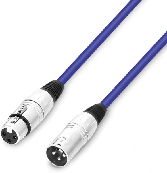 Adam Hall Cables 3 STAR MMF 0050 BL - Mikrofonkabel XLR female auf XLR male 0,5 m blau