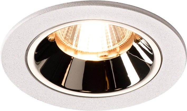 SLV NUMINOS® DL S, Indoor, luminaria empotrada de techo led blanco/cromo 2700 K 40° con resortes