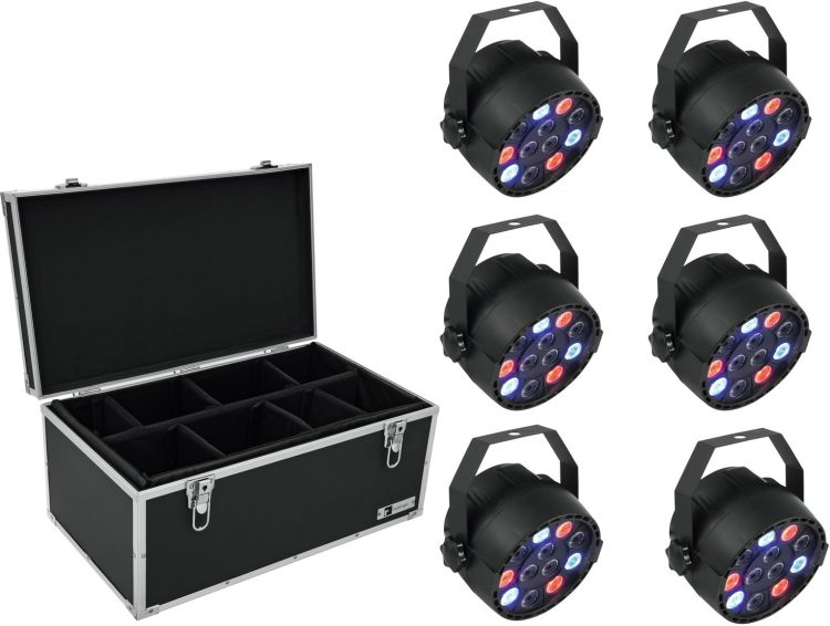 EUROLITE Set 6x LED PARty Spot + Case TDV-1