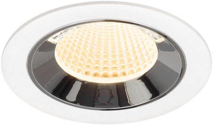 SLV NUMINOS® M, Deckeneinbauleuchte weiß/chrom 3000 K 40°