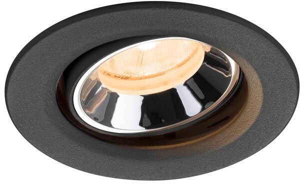 SLV NUMINOS® MOVE XS, Deckeneinbauleuchte schwarz/chrom 2700 K 20°