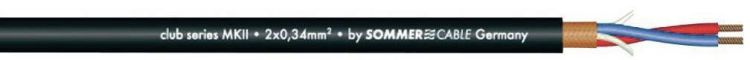 SOMMER CABLE Mikrofonkabel 2x0,34 100m sw CLUB SERIES