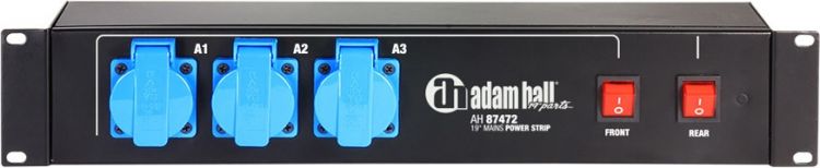 Adam Hall 19" Parts 87472 19" Steckdosenleiste 9-fach, 2 HE