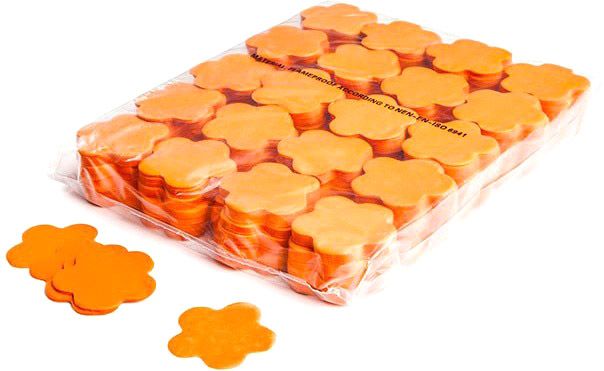 Magic FX Slowfall Konfetti Blumenförmig Ø 55mm - Orange 1kg