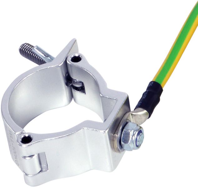Riggatec Erdungsschelle für 48 - 51 mm Rohr mit 5 m Erdungskabel und Klemme