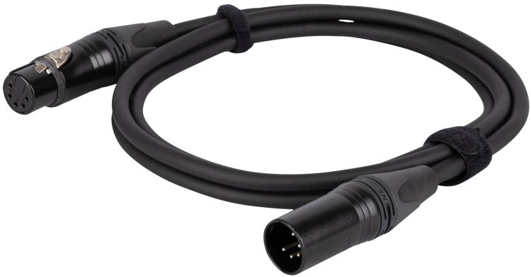 DAP-Audio FLN08 – DMX & AES/EBU XLR/M 5P zu XLR/F 5P Neutrik NC5-BAG Serie 1,5 m – versilbert